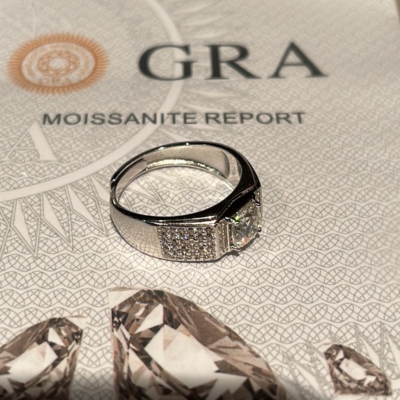 925 STERLING SILVER 1 CT MOISSANITE RING - Picture 7 of 12